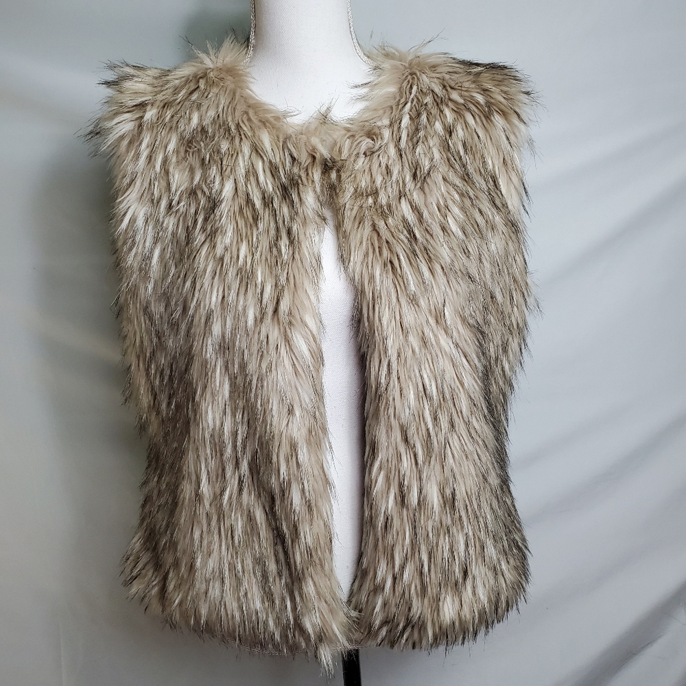 Mixit Faux Fur Lined Sleeveless Vest Sz S… - Picture 1 of 8